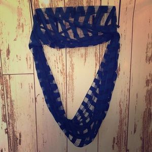 Royal blue sheer infinity scarf